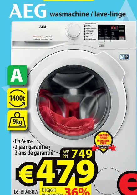 Offre: Wasmachine / lave-linge