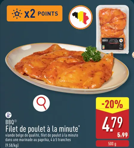 Offre: Filet de poulet à la minute