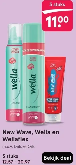 Aanbieding: New Wave, Wella en Wellaflex