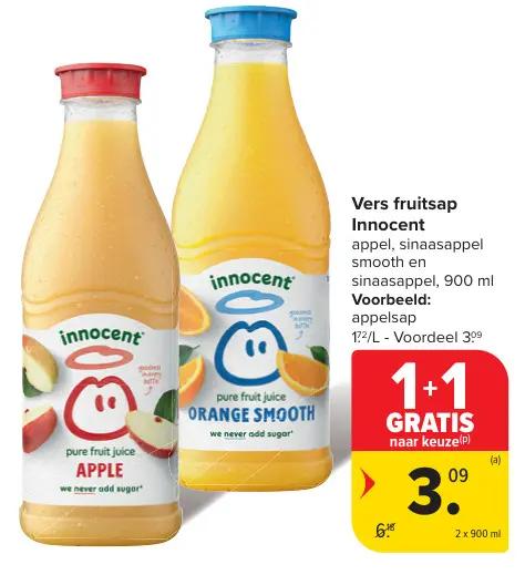 Aanbieding: Vers fruitsap