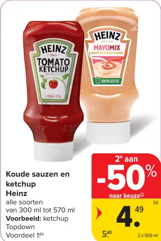 Promotie: Koude sauzen en ketchup