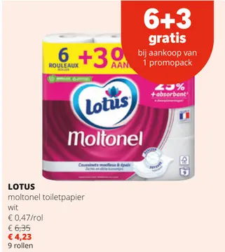 Aanbieding: LOTUS moltonel toiletpapier