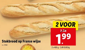 Aanbieding: Stokbrood op Franse wijze