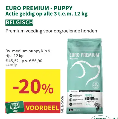 Promotie: Euro premium - puppy