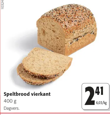 Promotie: Speltbrood vierkant