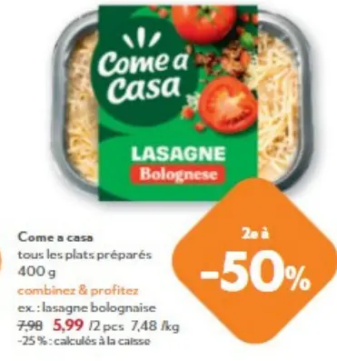 Offre: Lasagne Bolognese
