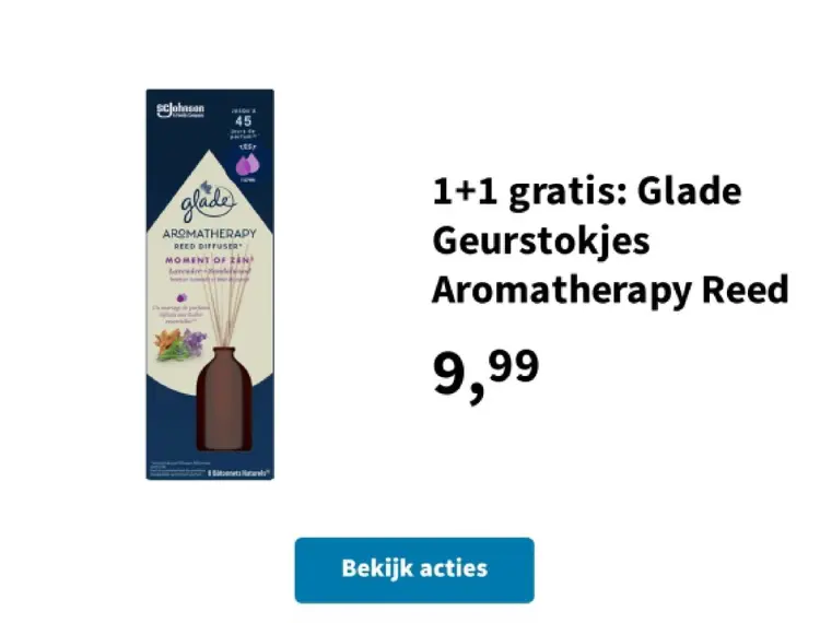 Promotie: Glade Geurstokjes Aromatherapy Reed