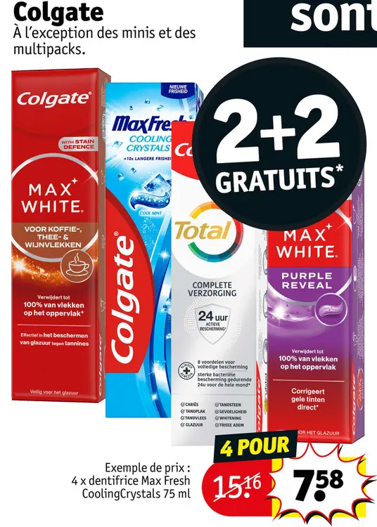 Offre: dentifrice Max Fresh CoolingCrystals