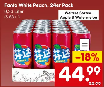 Aanbieding: Fanta White Peach