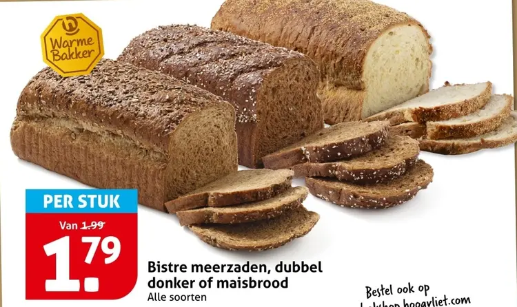 Aanbieding: Bistre meerzaden, dubbel donker of maisbrood