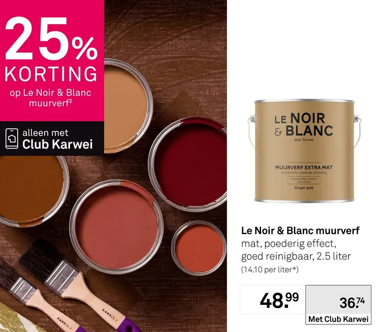 Aanbieding: Le Noir & Blanc muurverf