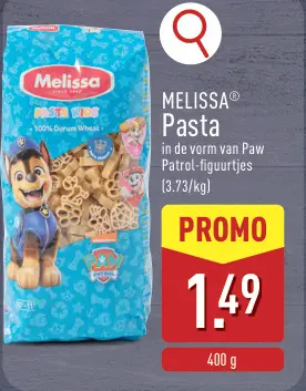 Aanbieding: Pasta in de vorm van Paw Patrol-figuurtjes