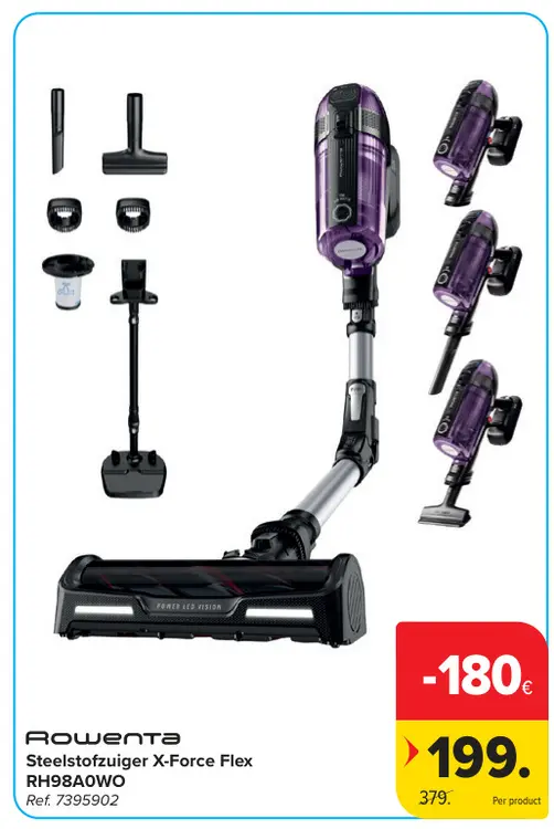 Promotie: Steelstofzuiger X-Force Flex RH98A0WO