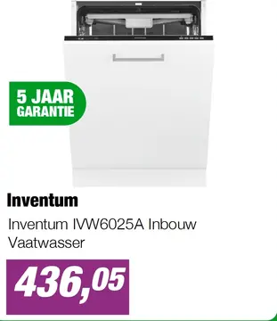 Aanbieding: Inventum IVW6025A Inbouw Vaatwasser
