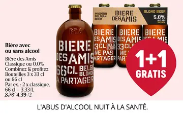 Offre: Bière avec ou sans alcool