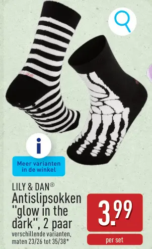 Promotie: Antislipsokken "glow in the dark"