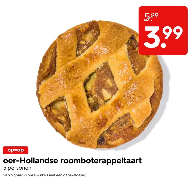 Aanbieding: oer-Hollandse roomboterappeltaart