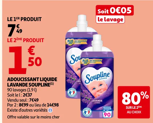 Promotie: Adoucissant liquide lavande