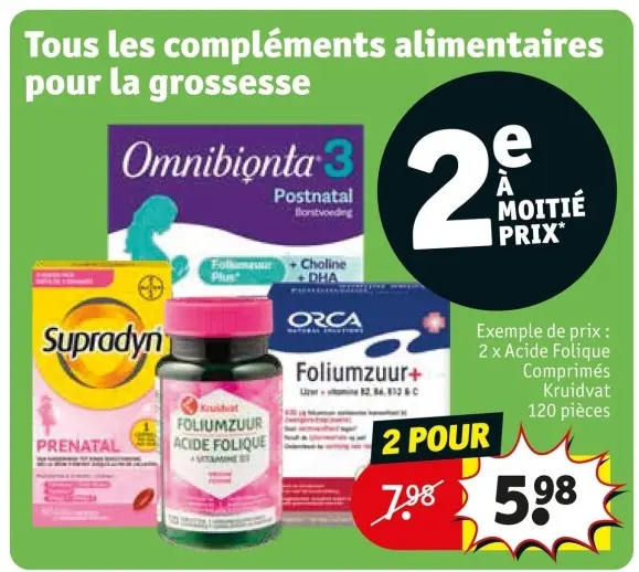 Offre: Tous les compléments alimentaires pour la grossesse