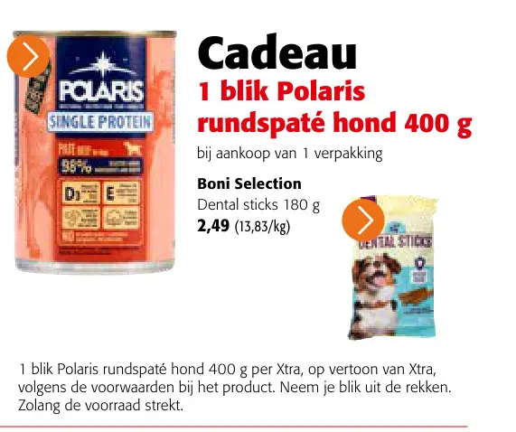 Promotie: Cadeau 1 blik Polaris rundspaté