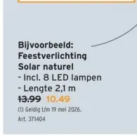 Promotie: Feestverlichting Solar naturel