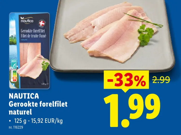 Promotie: Gerookte forelfilet naturel