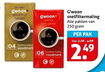 Aanbieding: G'woon snelfiltermaling