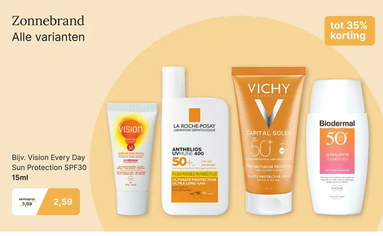 Aanbieding: Zonnebrand Alle varianten