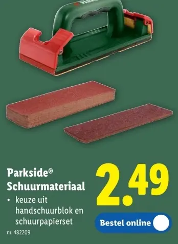 Promotie: Schuurmateriaal