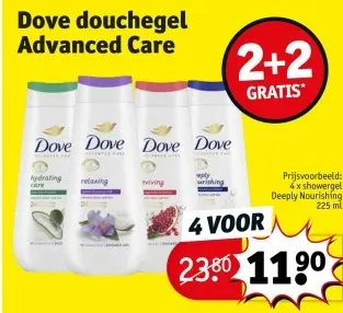 Promotie: Dove douchegel Advanced Care