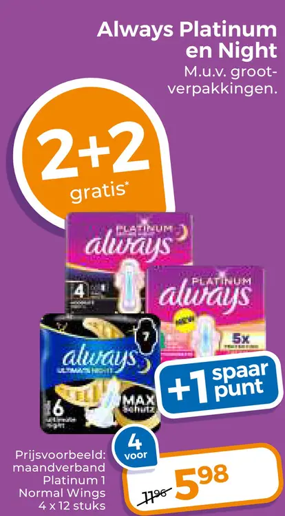 Aanbieding: Always Platinum en Night
