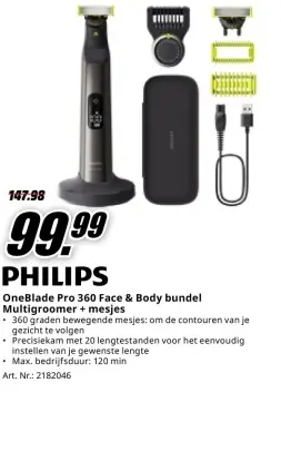 Aanbieding: OneBlade Pro 360 Face & Body bundel Multigroo