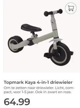 Aanbieding: Topmark Kaya 4-in-1 driewieler