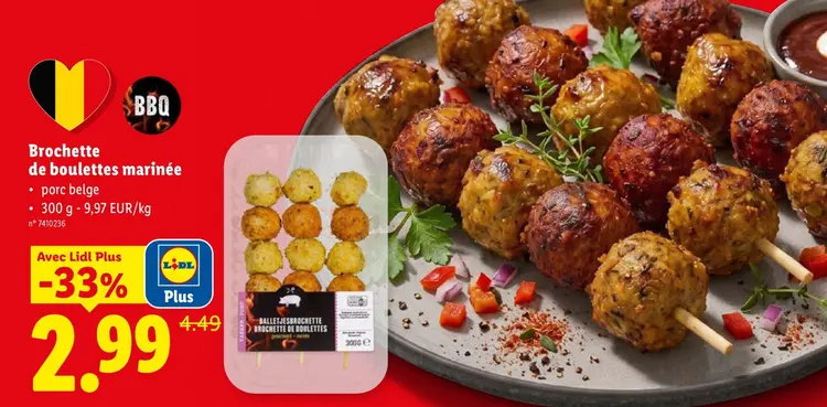 Offre: Brochette de boulettes marinée