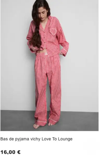 Offre: Bas de pyjama vichy