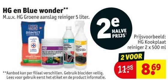 Aanbieding: HG en Blue wonder