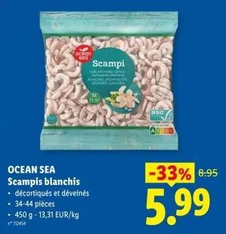 Offre: Scampis blanchis