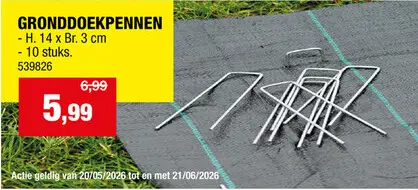 Promotie: Nature Gronddoekpennen 14cm 10 stuks