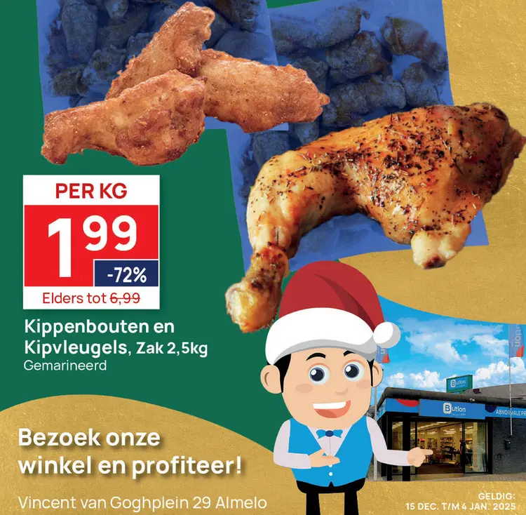 Aanbieding: Kippenbouten en Kipvleugels