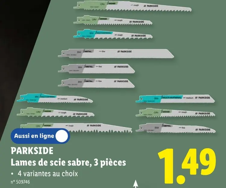 Offre: Lames de scie sabre