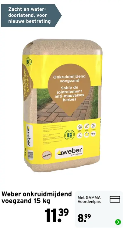 Aanbieding: Onkruidmijdend voegzand