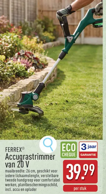 Promotie: Accugrastrimmer van 20 V