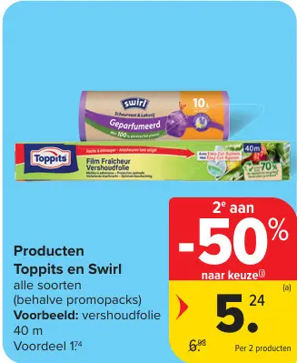 Promotie: Producten Toppits en Swirl