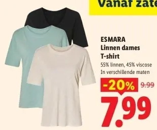 Aanbieding: Linnen dames T-shirt