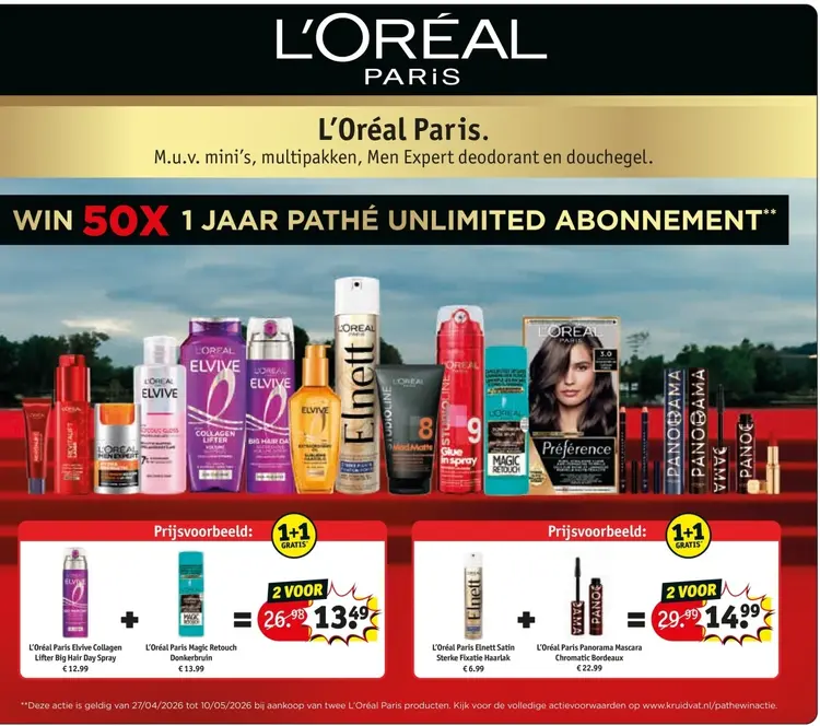 Aanbieding: L'Oréal Paris 50% korting