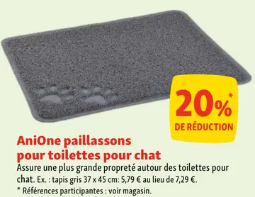 Offre: Paillassons pour toilettes pour chat