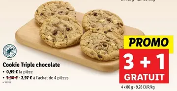 Offre: Cookie Triple chocolate