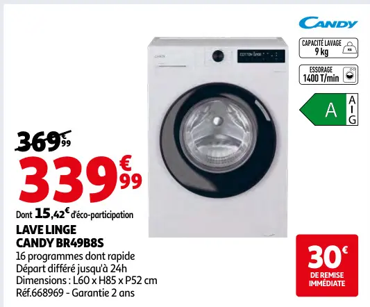 Promotie: Lave linge CANDY br49b8s
