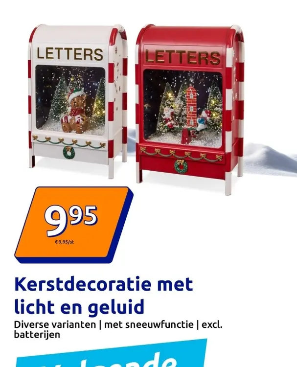 Aanbieding: Kerstdecoratie met licht en geluid