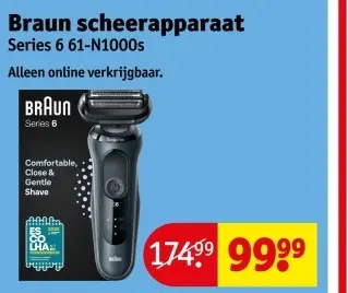 Promotie: Braun scheerapparaat Series 6 61-N1000s